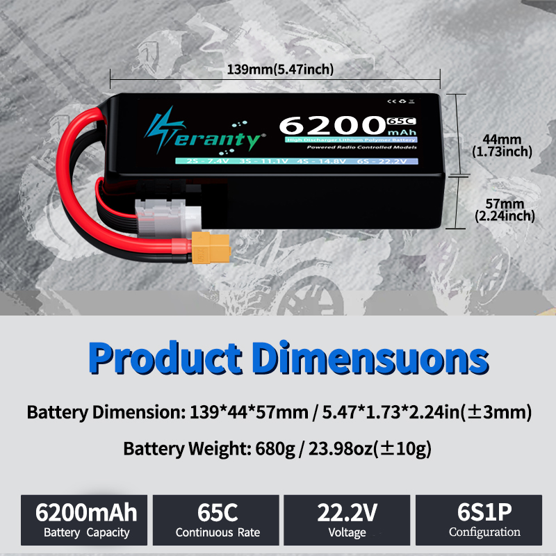 Batterie Lipo TERANTY 6S 6200m - Drone Racing Battery avis et prix
